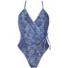 Swimsuit tan through Triangular - Blue Squama