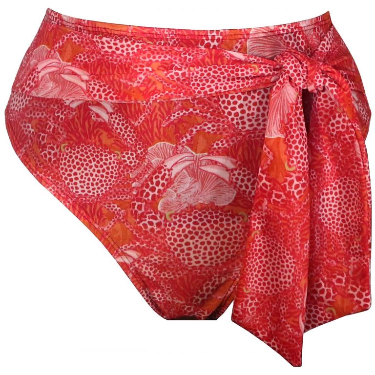 Bikini tan through bottom Caicai - Coral Crab